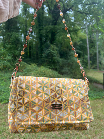Sacred Geometry Purse “MAKE A WISH $” Shoulder Bag by KINKI BEHAVIOR