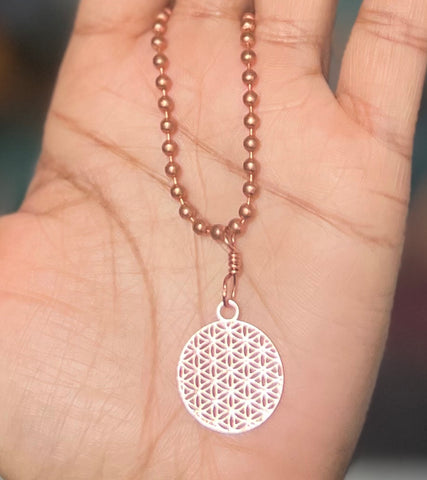 Copper Flower of Life Necklace